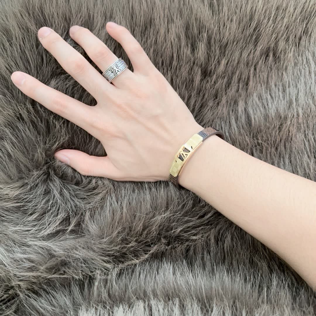 Louis Vuitton Monogram Leather Bracelet